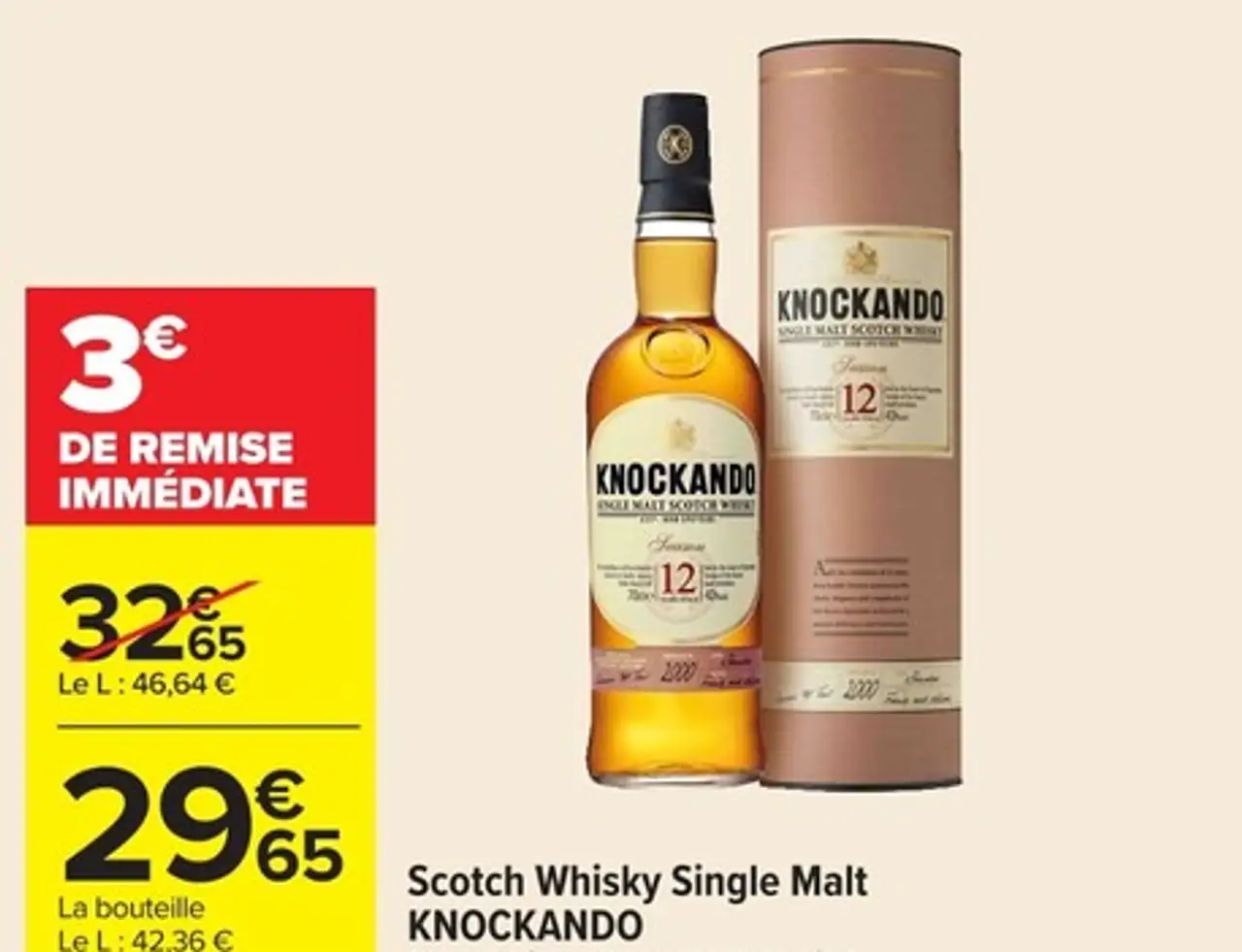 Scotch Whisky Single Malt KNOCKANDO 12 ans d'âge