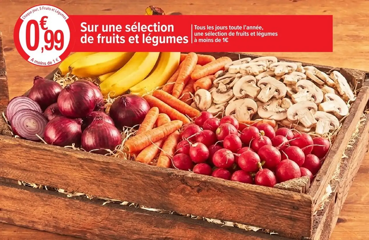Sélection de fruits et légumes