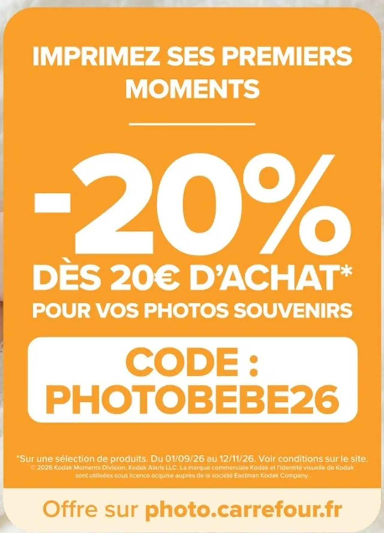 Impression photos souvenirs Kodak Moments