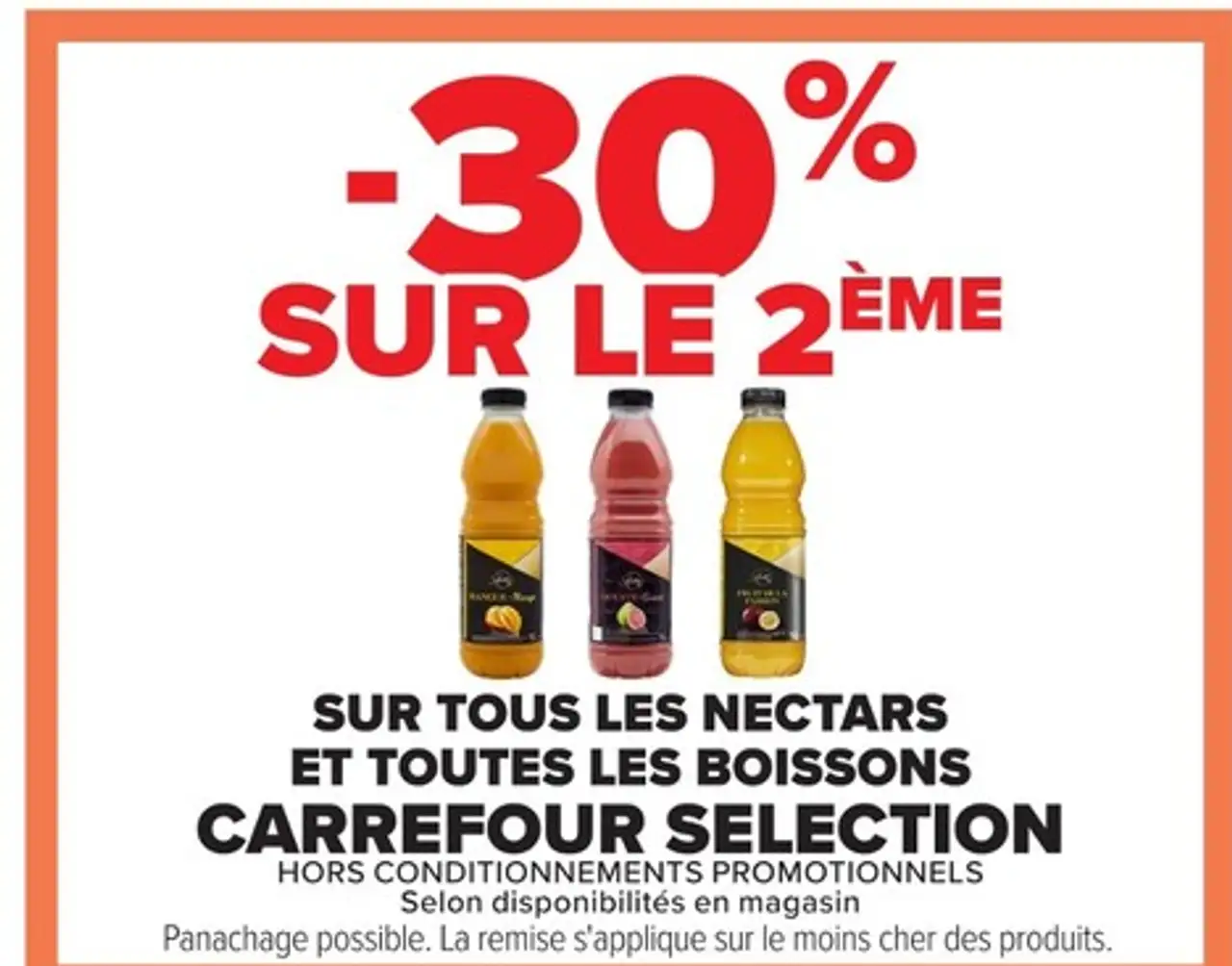 Nectars et boissons Carrefour Selection