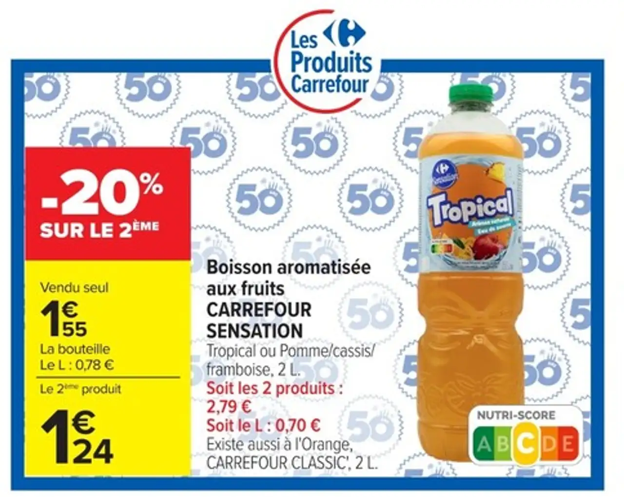 Boisson aromatisée aux fruits CARREFOUR SENSATION