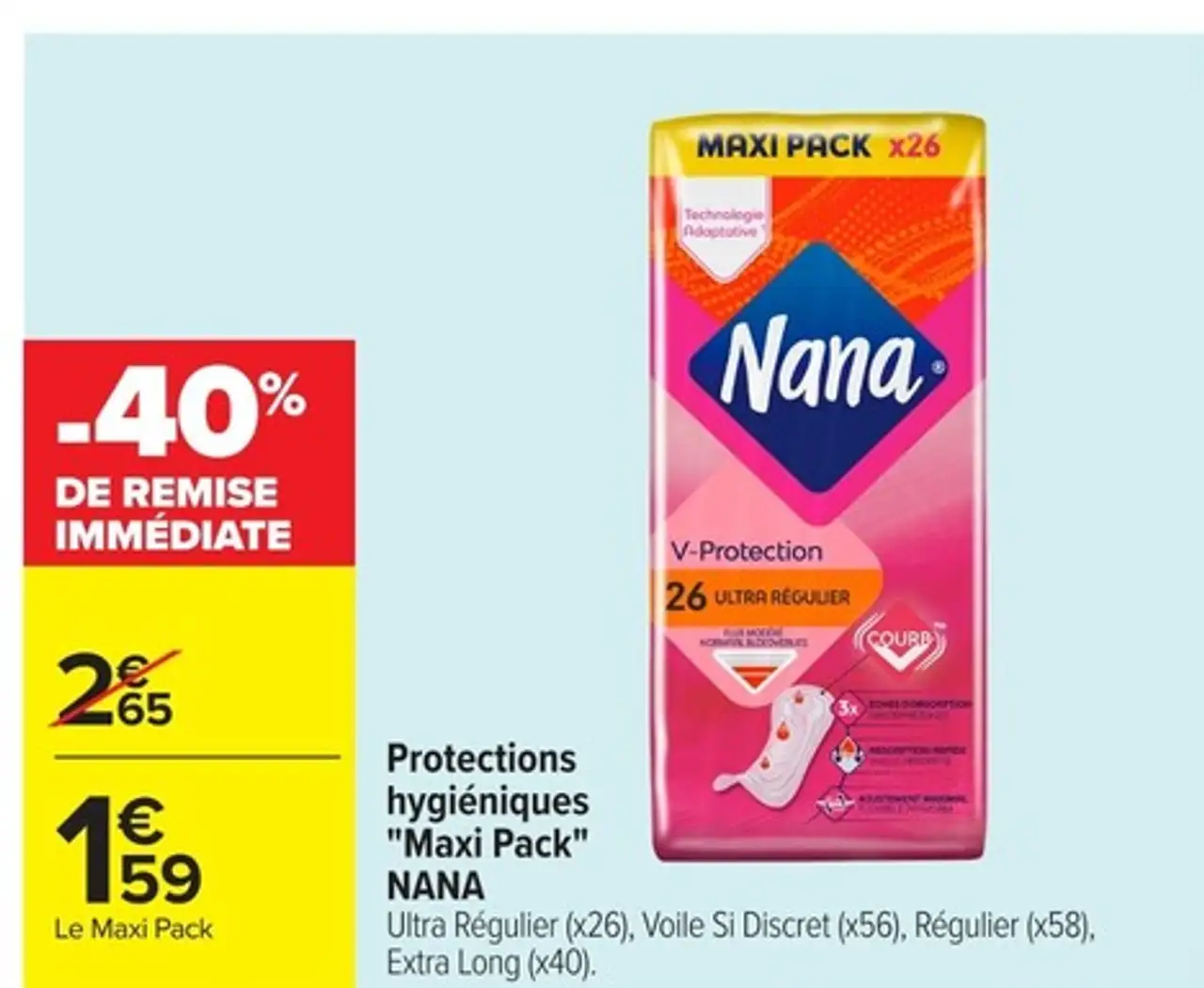 Protections hygiéniques "Maxi Pack" Nana