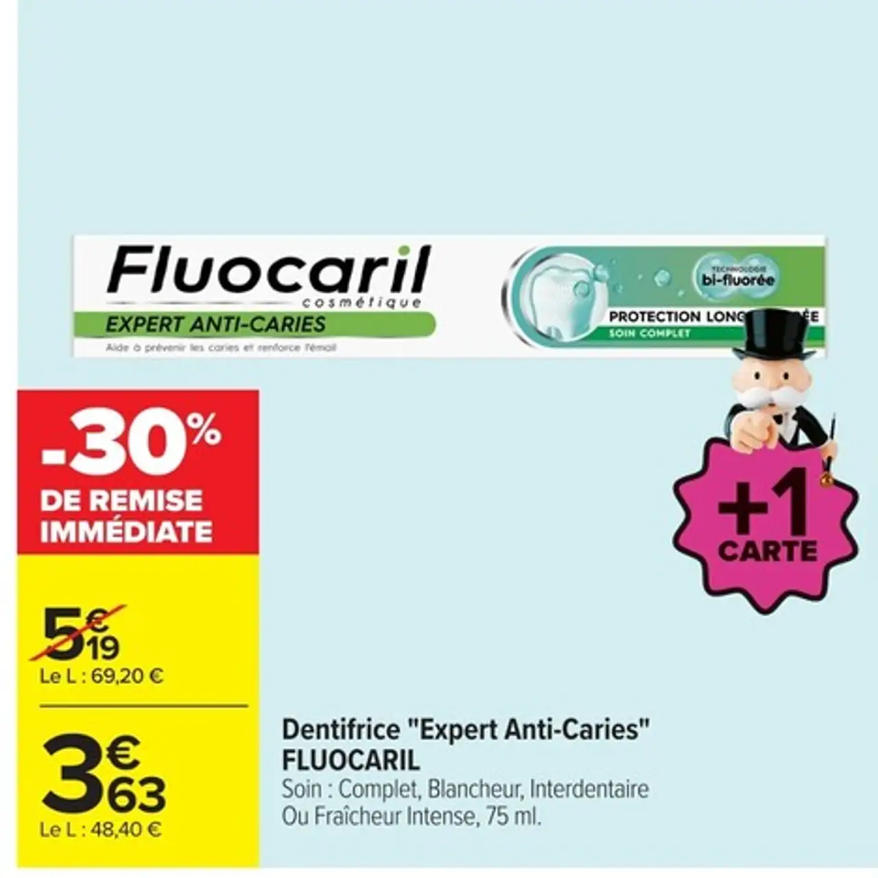 Dentifrice "Expert Anti-Caries" FLUOCARIL