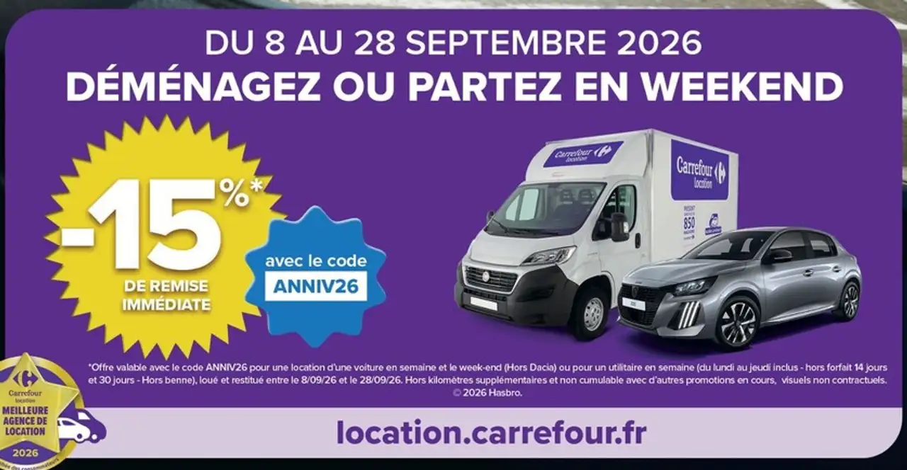 Location de véhicule - Carrefour Location