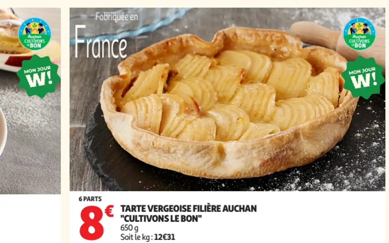 Tarte Vergeoise Filière Auchan "Cultivons le Bon"