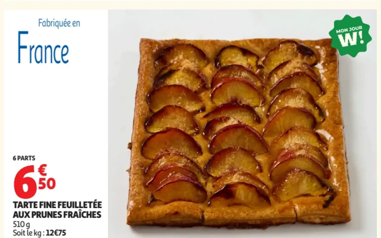 Tarte Fine Feuilletée Aux Prunes Fraîches
