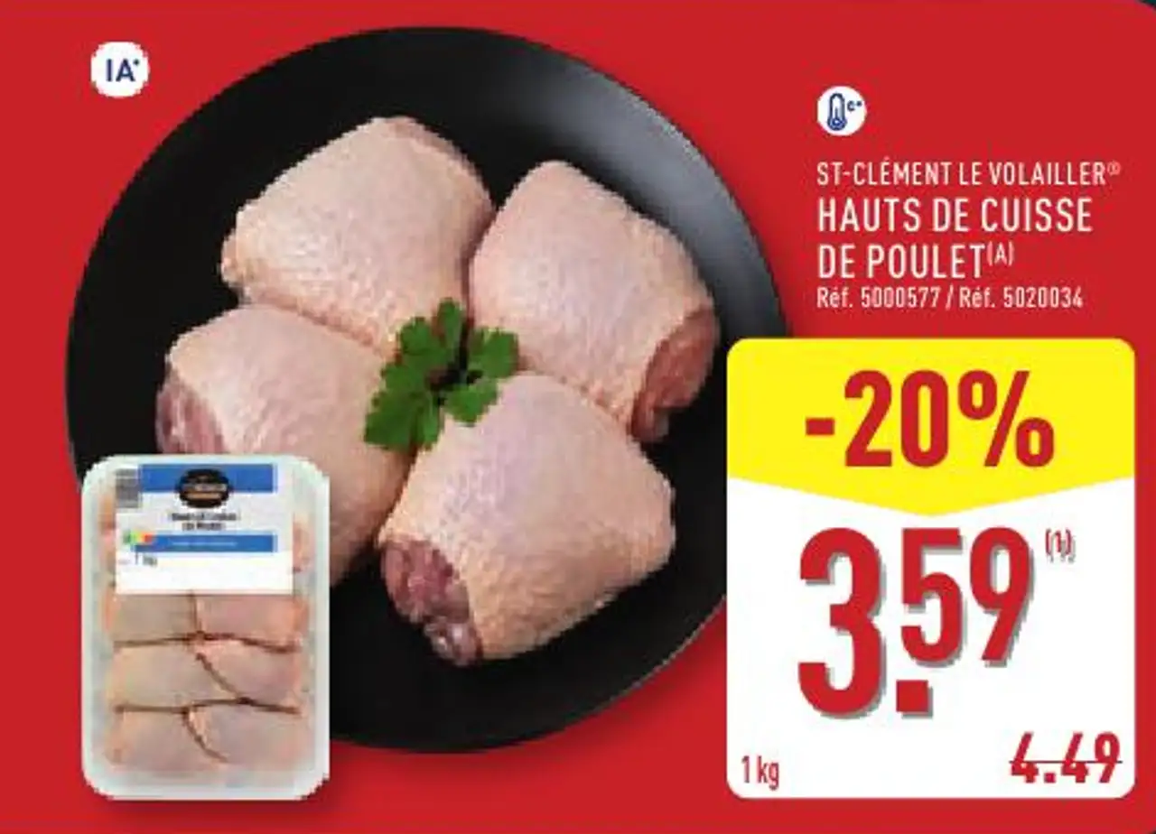 ST-CLÉMENT LE VOLAILLER Hauts de cuisse de poulet