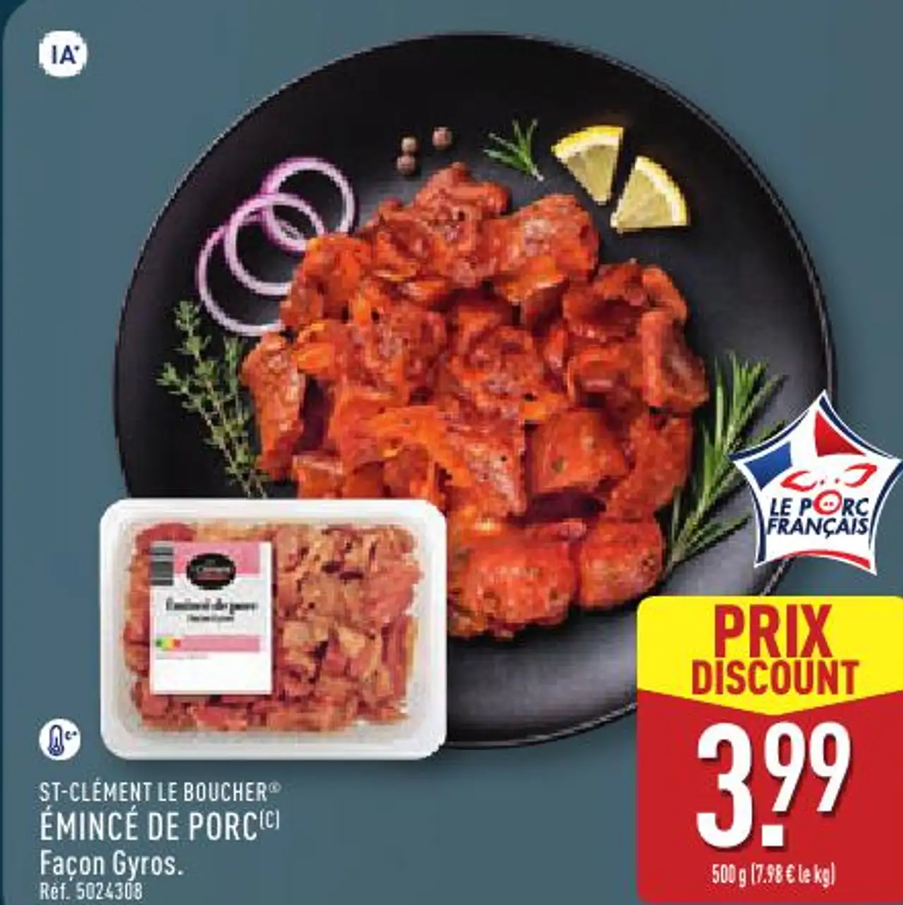 ST-CLÉMENT LE BOUCHER® ÉMINCÉ DE PORC Façon Gyros