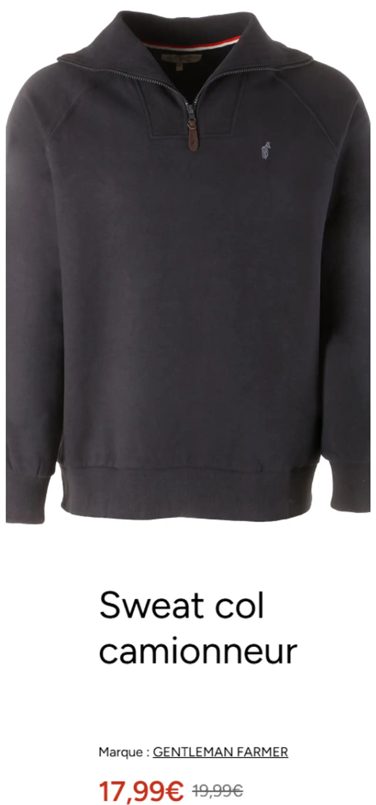 Sweat col camionneur GENTLEMAN FARMER