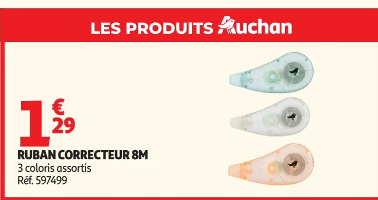 Ruban correcteur 8m Auchan