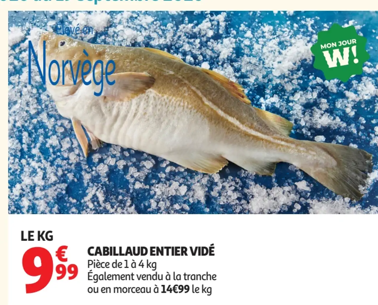 Cabillaud Entier Vidé