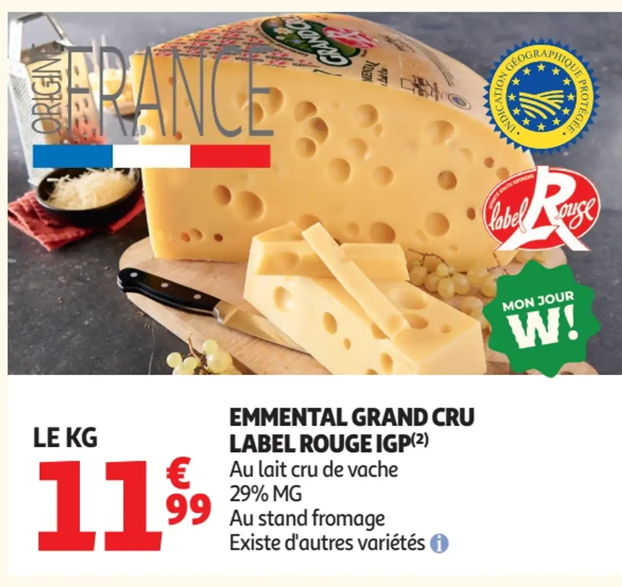 Emmental Grand Cru Label Rouge IGP
