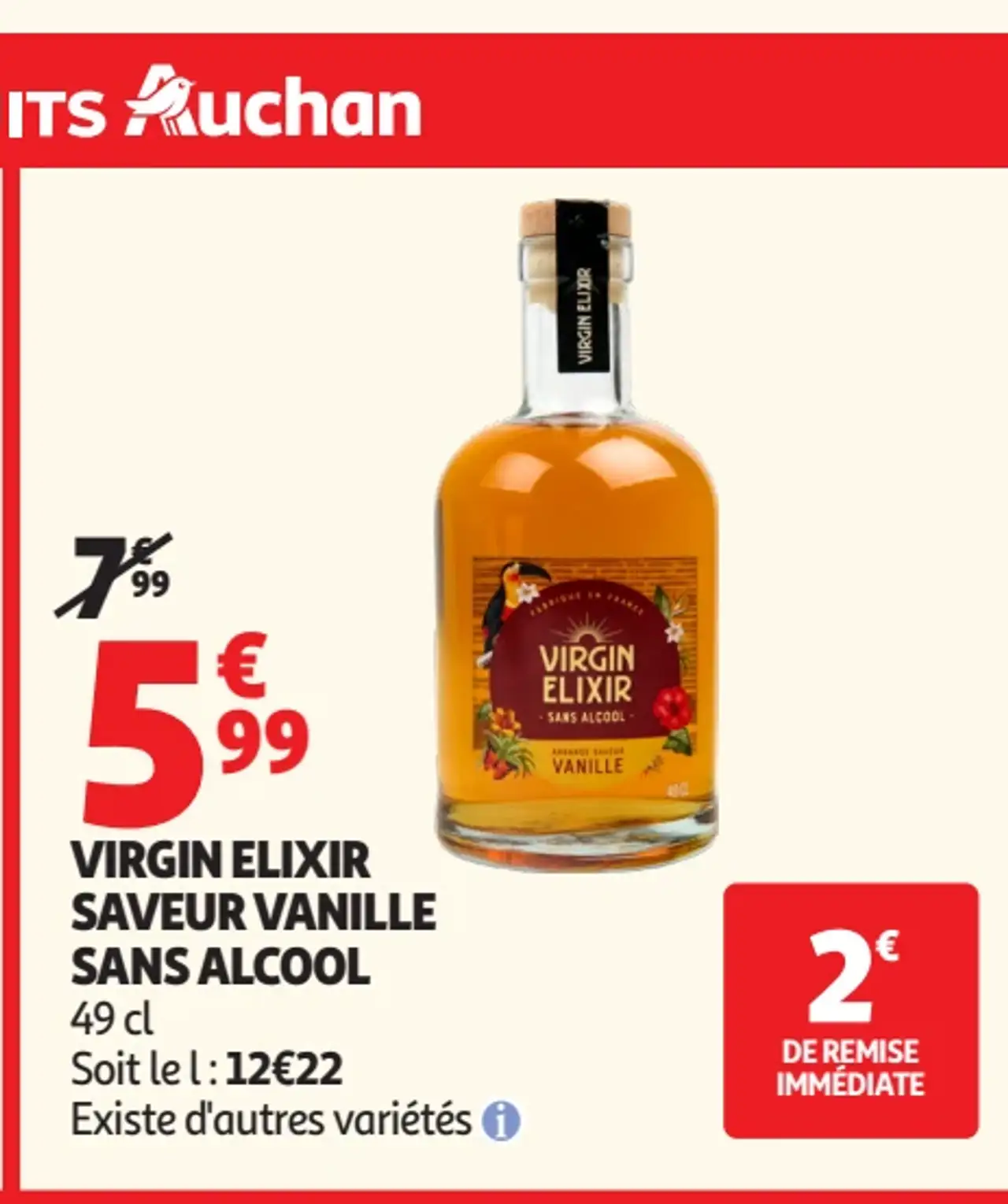 Virgin Elixir Saveur Vanille Sans Alcool