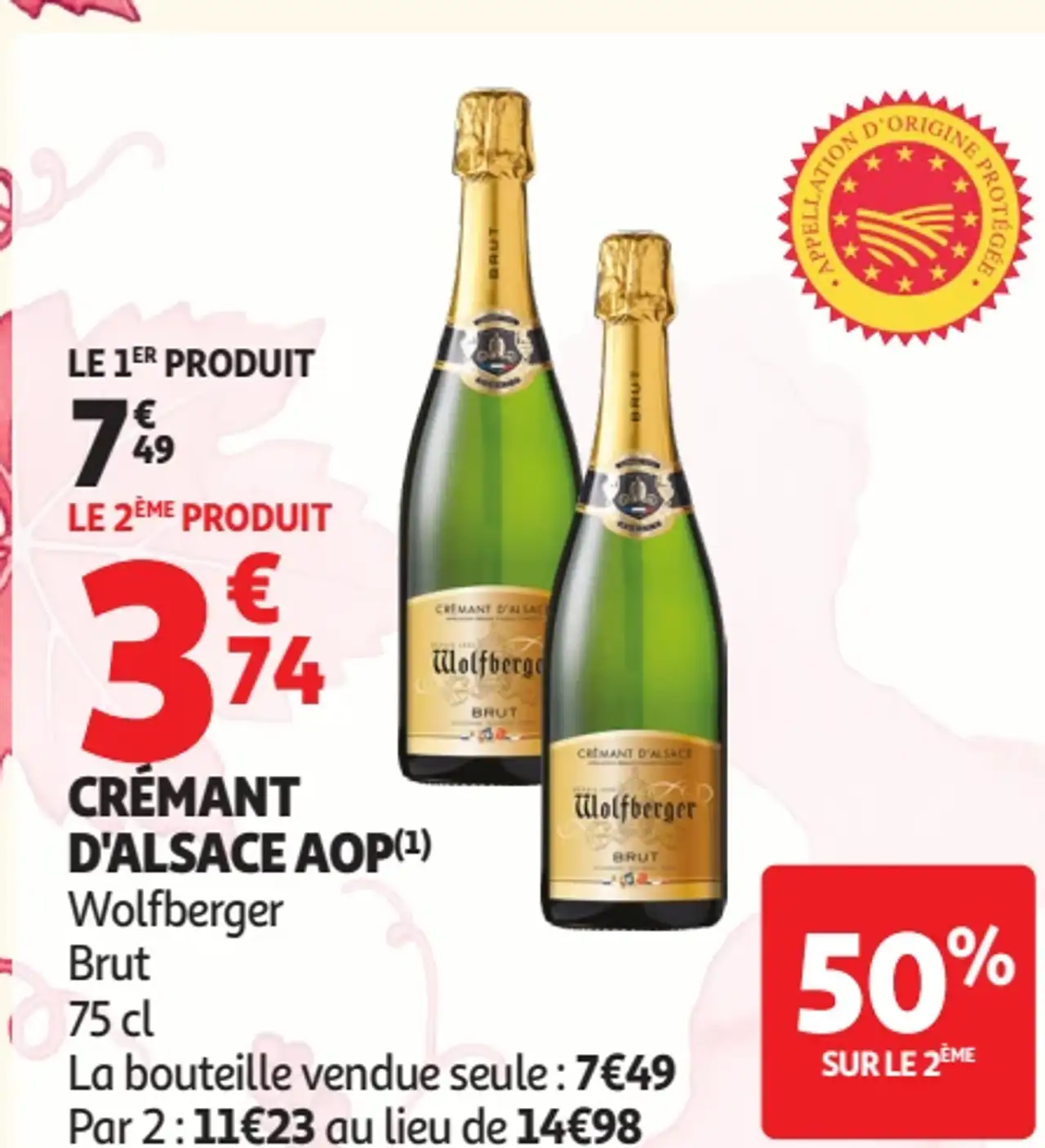 CRÉMANT D'ALSACE AOP Wolfberger Brut