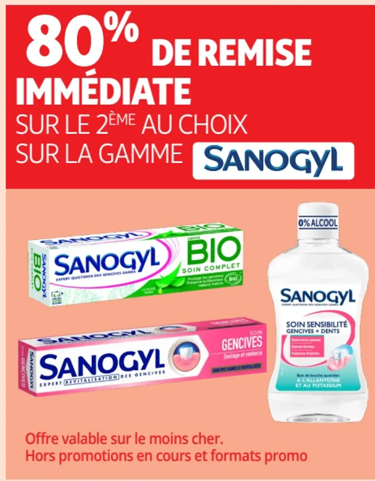 Gamme de dentifrices et soins bucco-dentaires Sanogyl