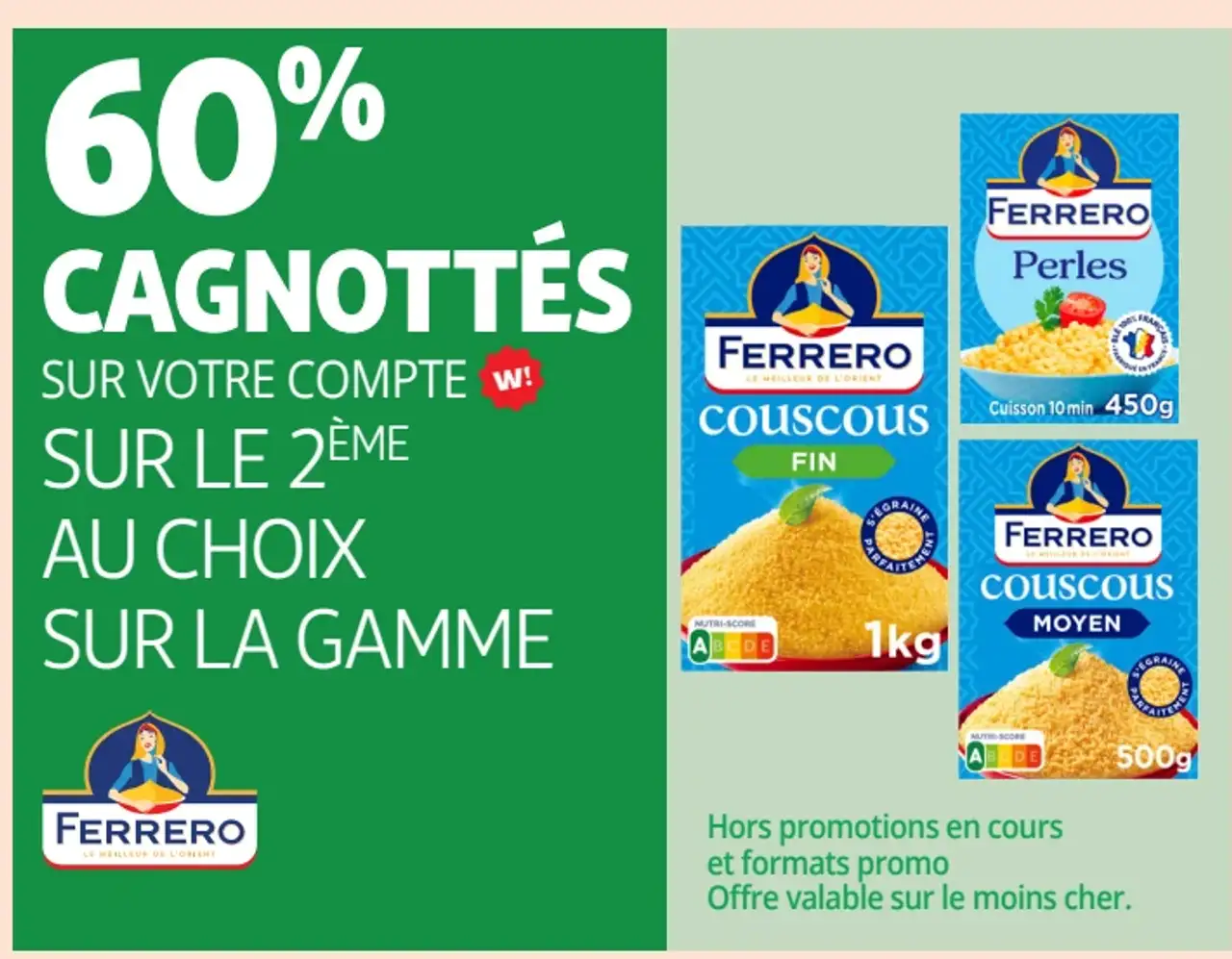 Couscous Ferrero (moyen / fin / perles)