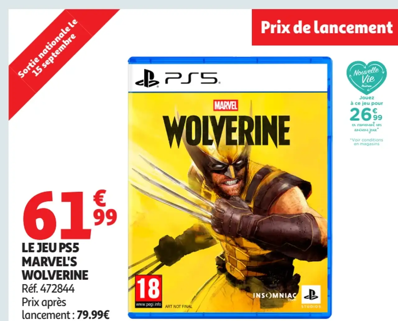 LE JEU PS5 MARVEL'S WOLVERINE