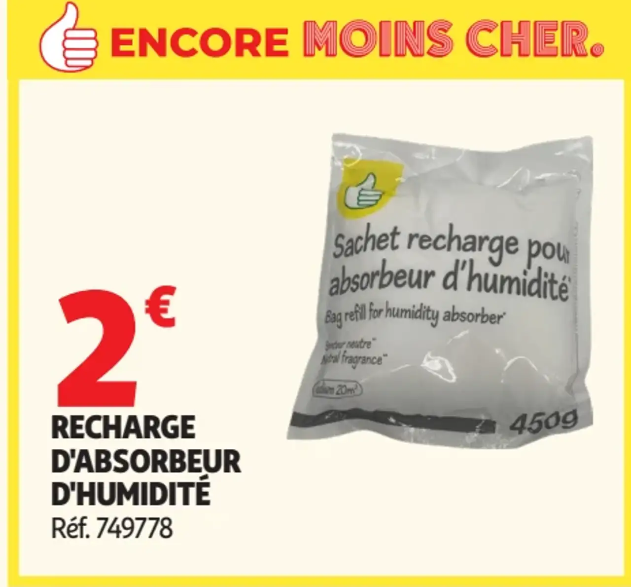Recharge d'absorbeur d'humidité