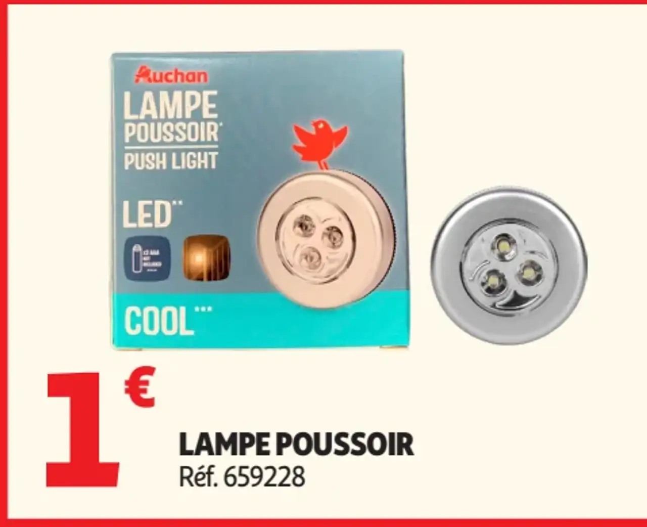 Auchan Lampe poussoir