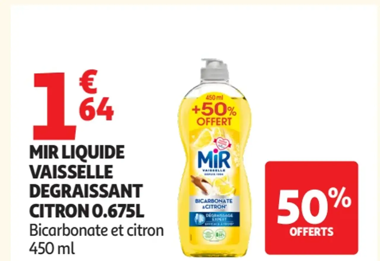Mir Liquide vaisselle dégraissant citron