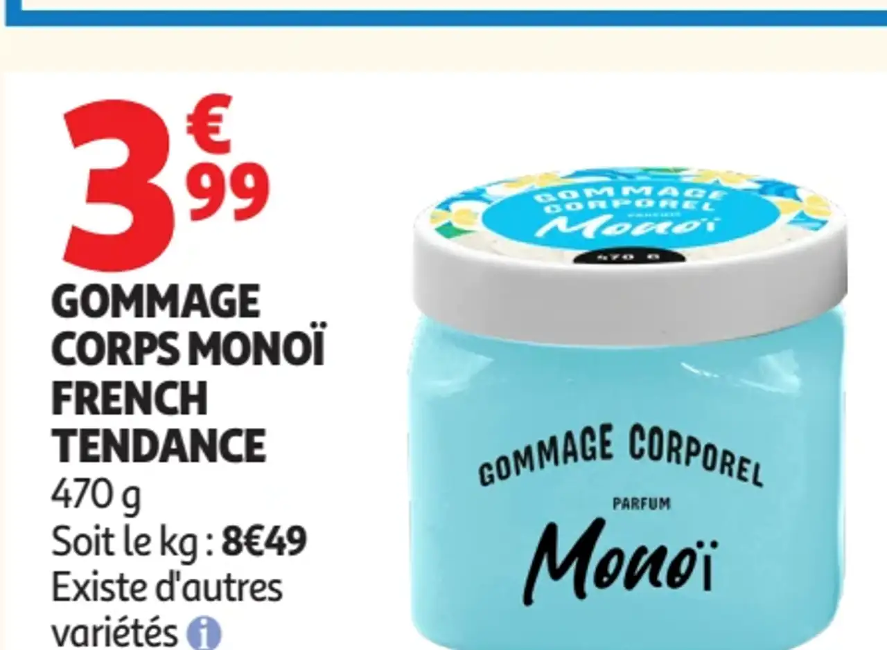 Gommage corps monoï French Tendance