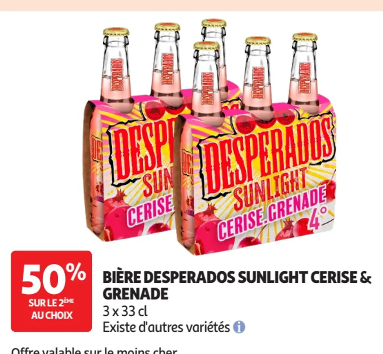 Bière Desperados Sunlight Cerise & Grenade