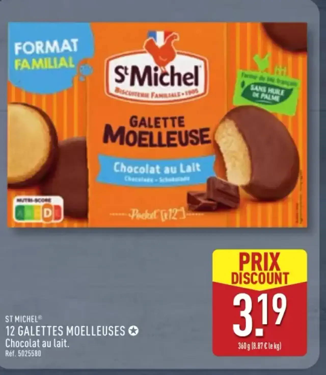 ST MICHEL® 12 GALETTES MOELLEUSES Chocolat au lait