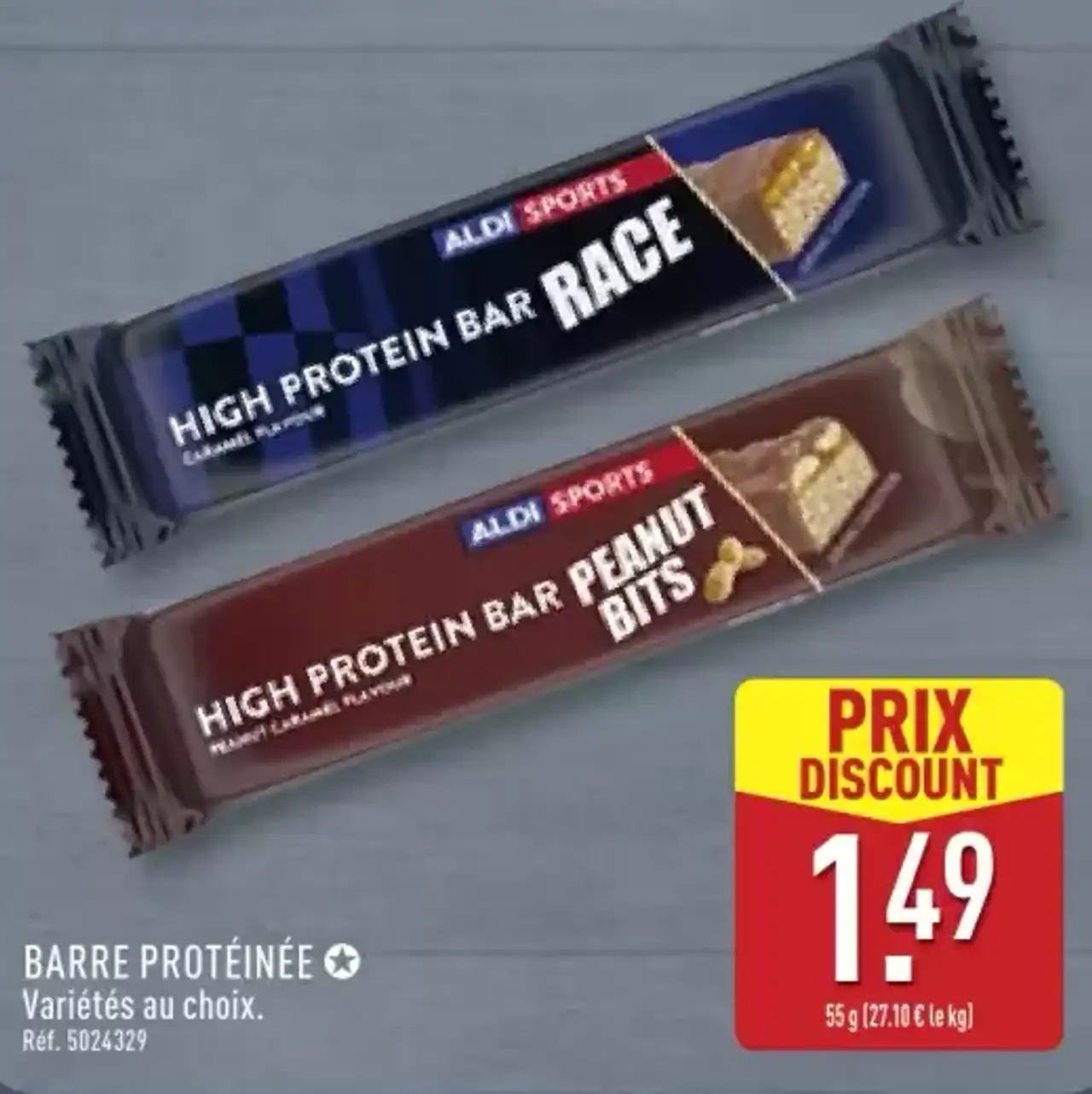 ALDI SPORTS BARRE PROTÉINÉE