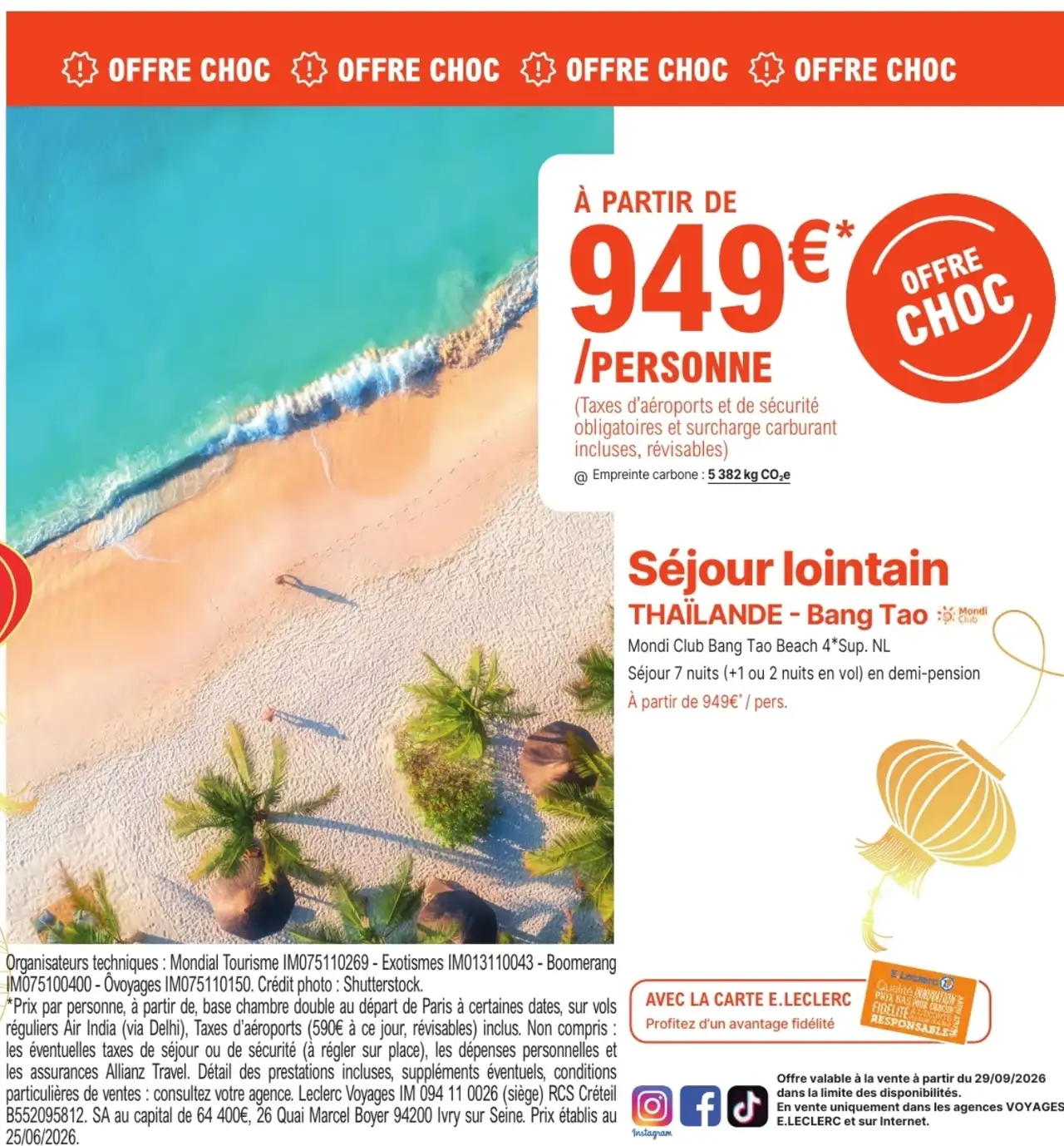 Séjour lointain THAÏLANDE - Bang Tao Mondi Club Bang Tao Beach 4*Sup. NL