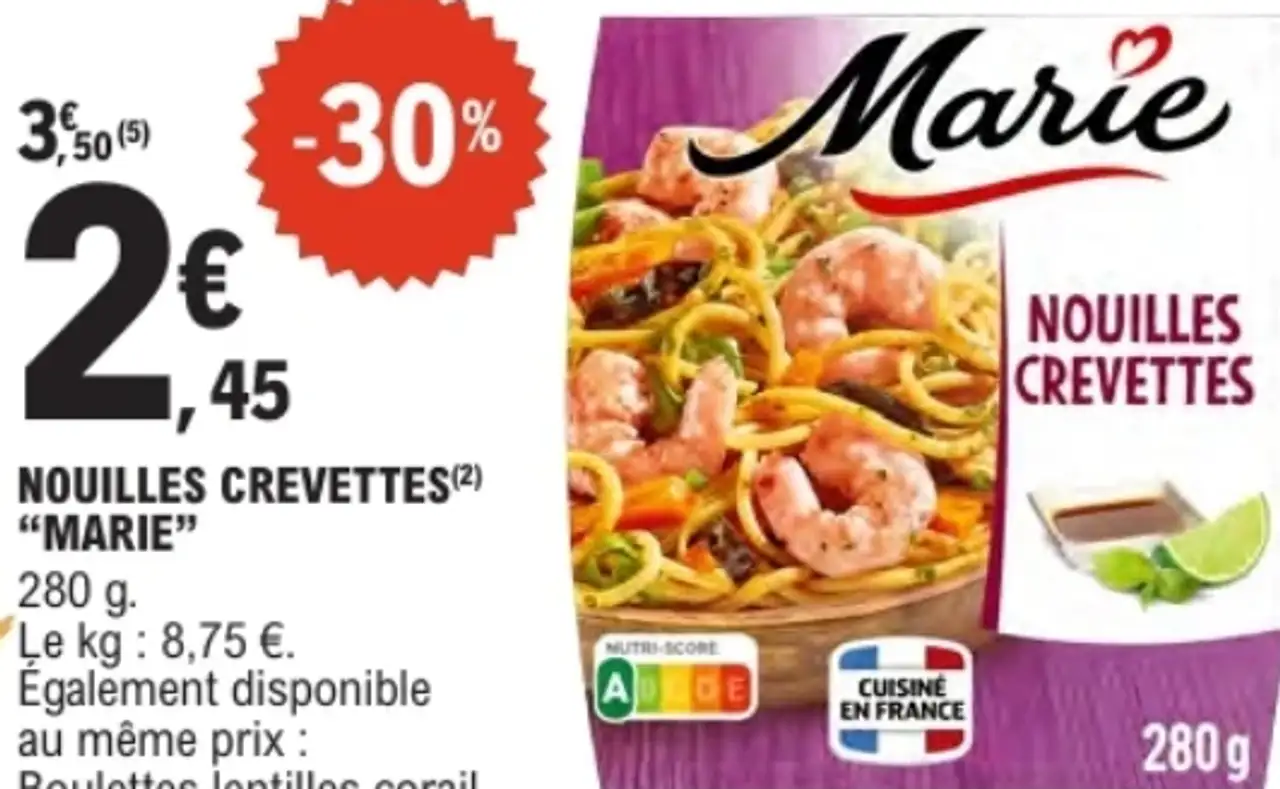 Nouilles crevettes Marie