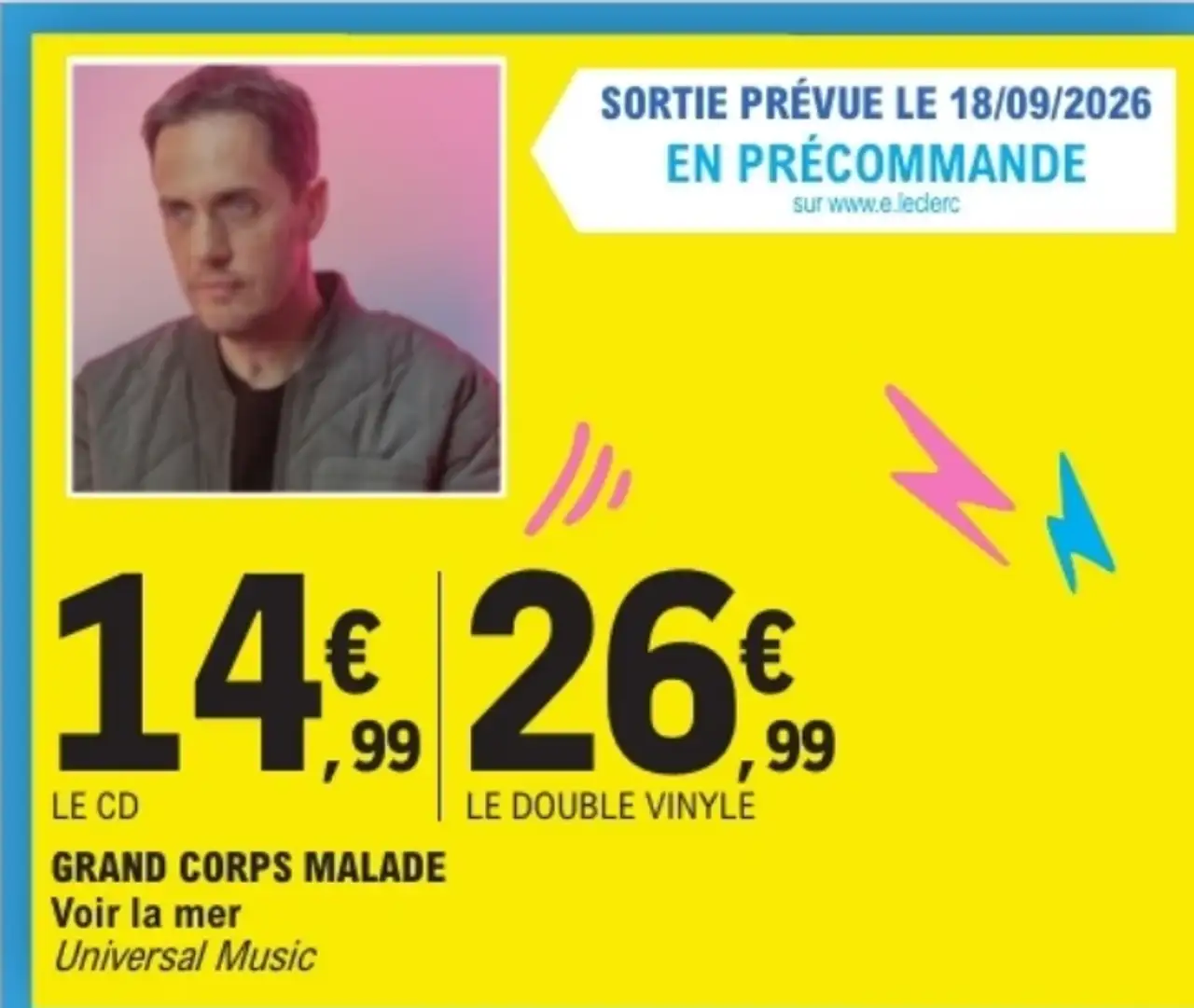 Grand Corps Malade - Voir la mer (CD ou Double Vinyle)