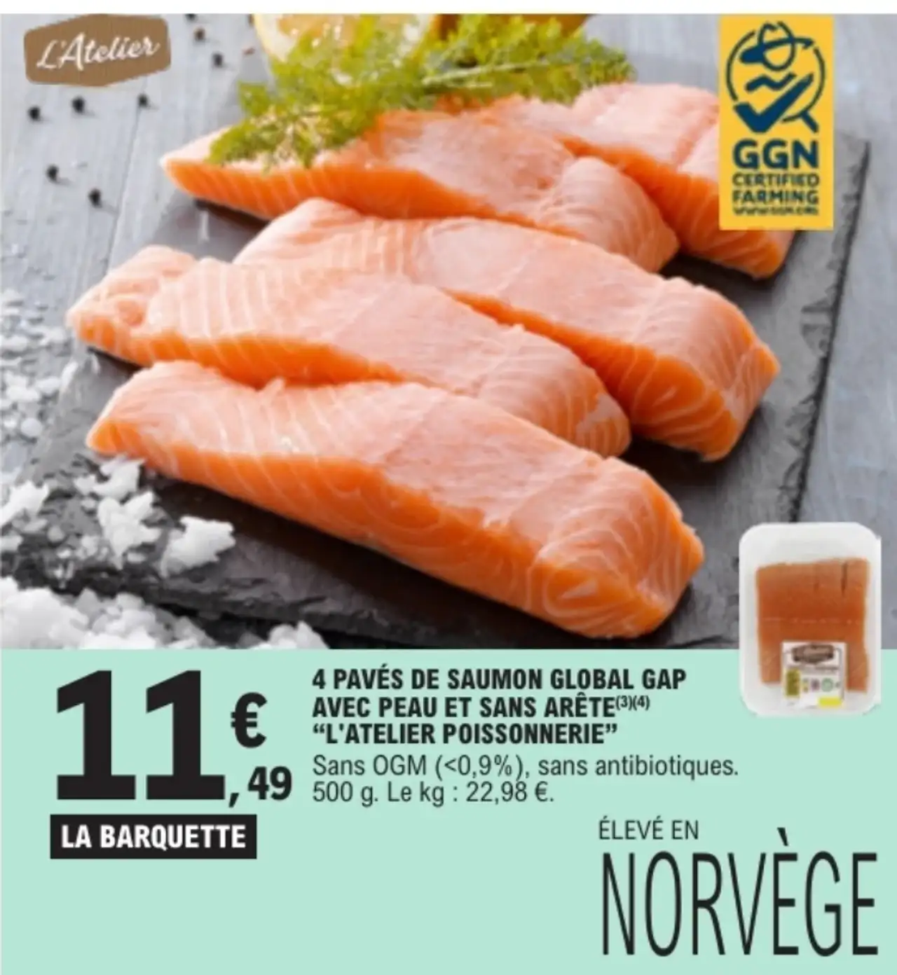 4 Pavés de saumon Global Gap L'Atelier Poissonnerie