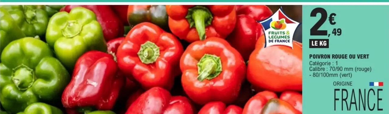 Poivron rouge ou vert