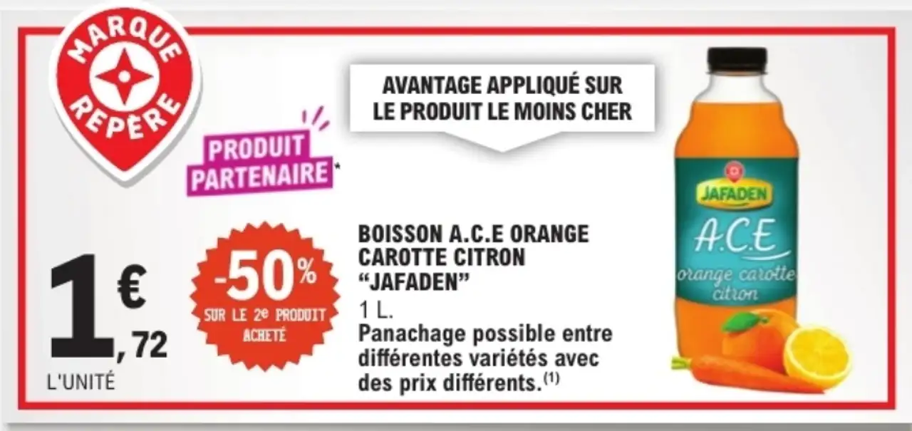 Boisson A.C.E Orange Carotte Citron "JAFADEN"