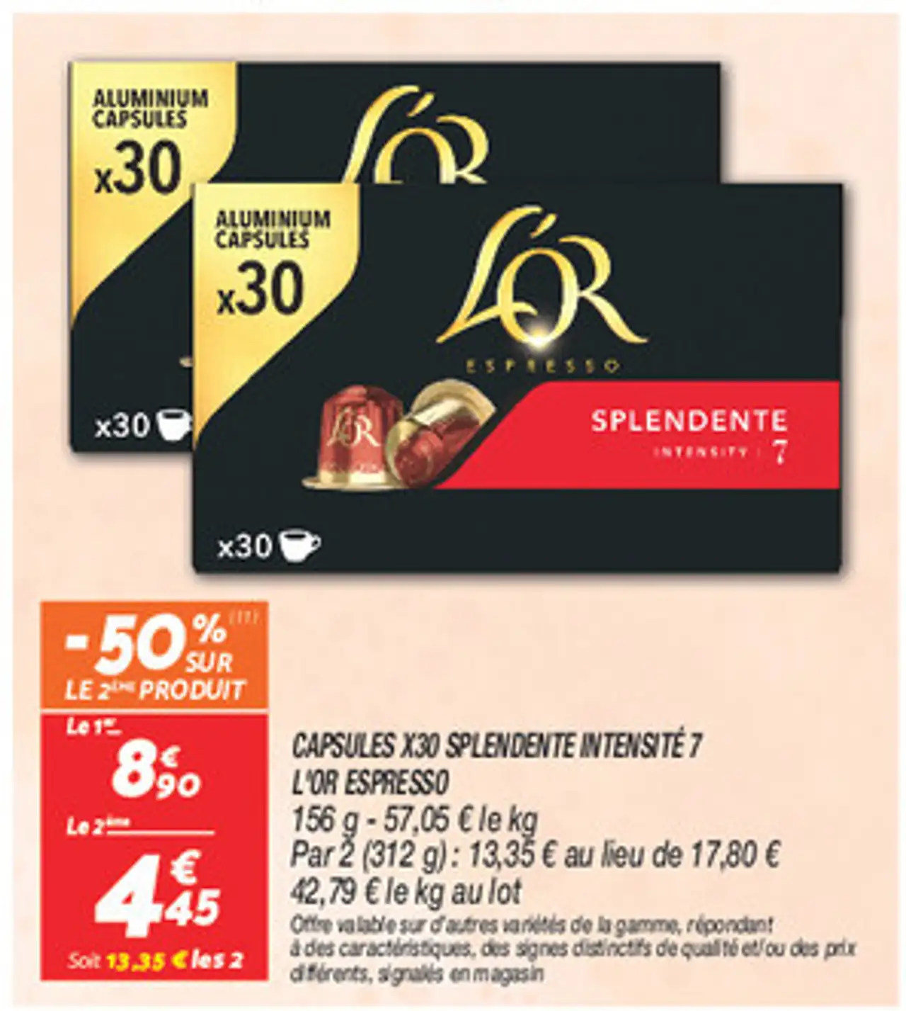 Capsules x30 splendente intensité 7