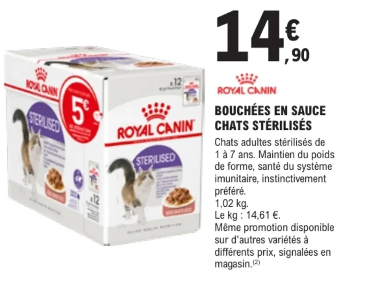 Bouchées en sauce chats stérilisés Royal Canin