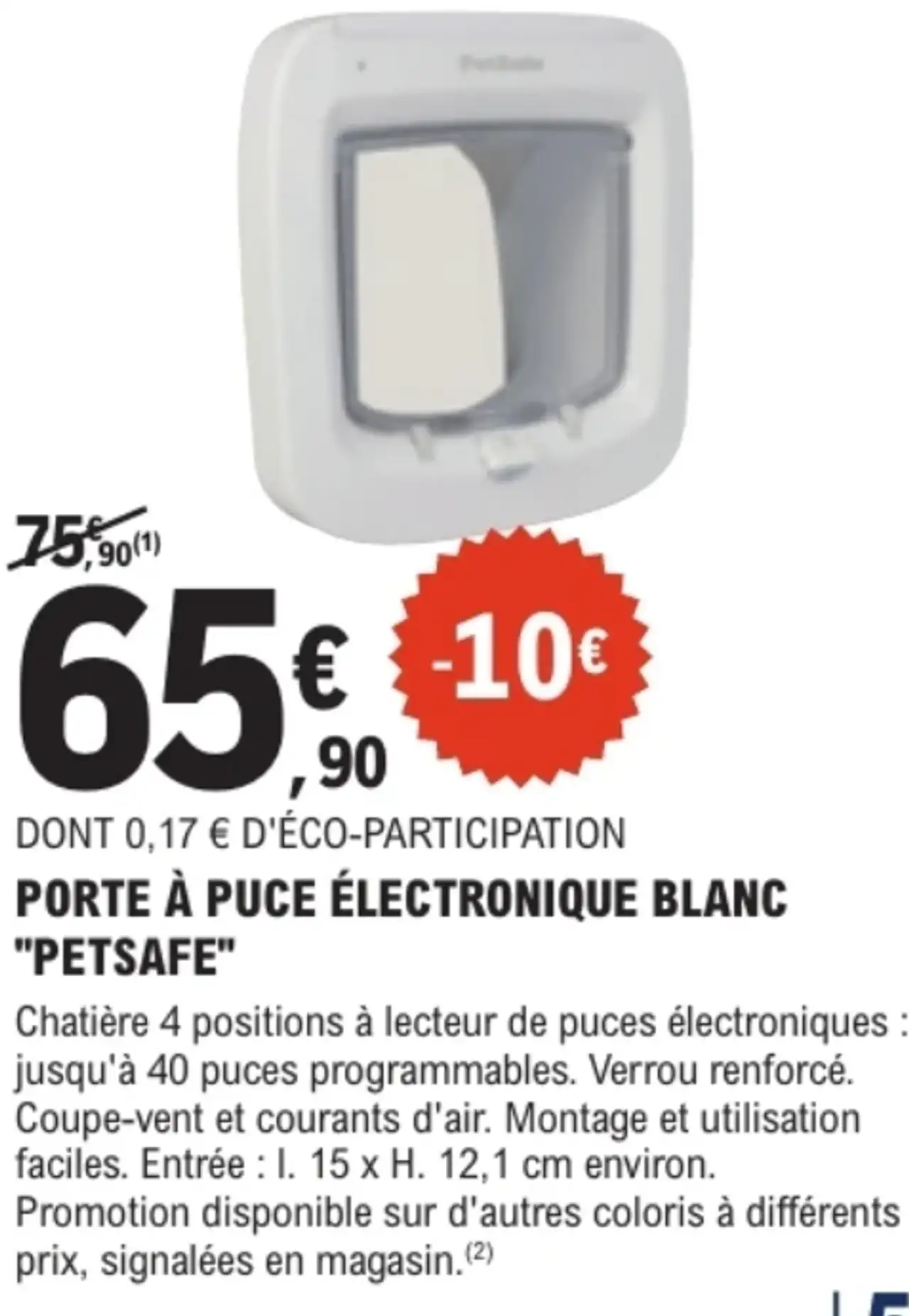 Porte à puce électronique blanc "PetSafe"
