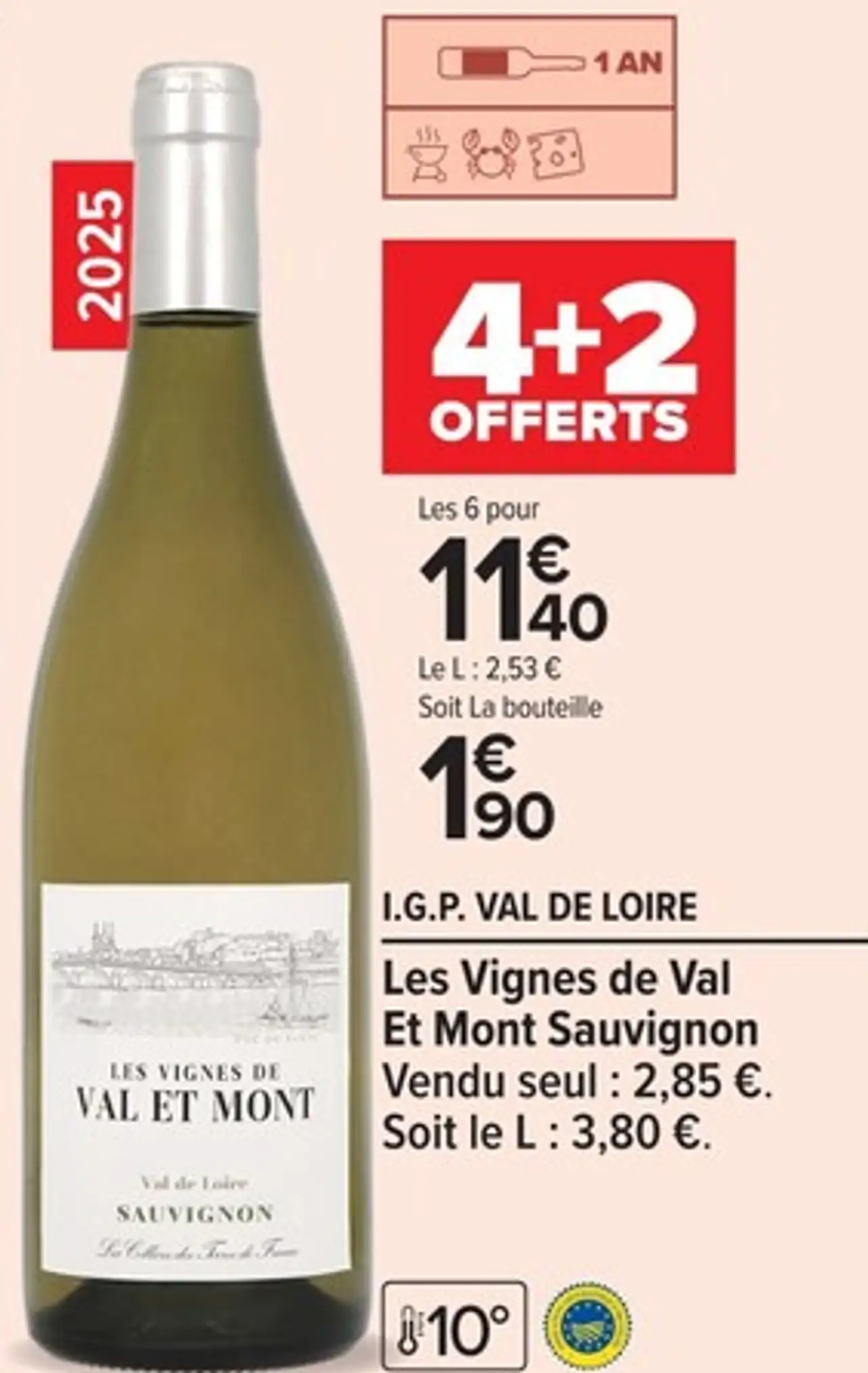 Les Vignes de Val Et Mont Sauvignon I.G.P. Val de Loire