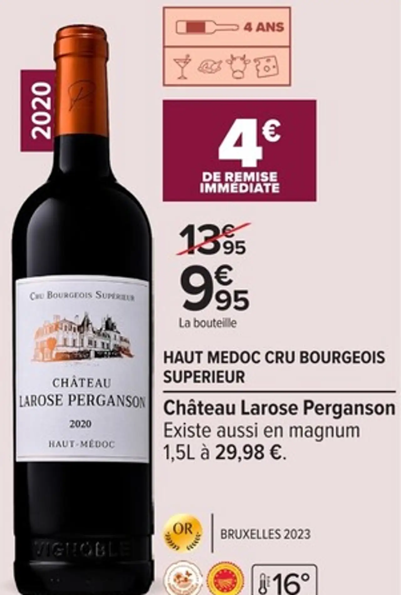 Château Larose Perganson Haut Médoc Cru Bourgeois Supérieur 2020