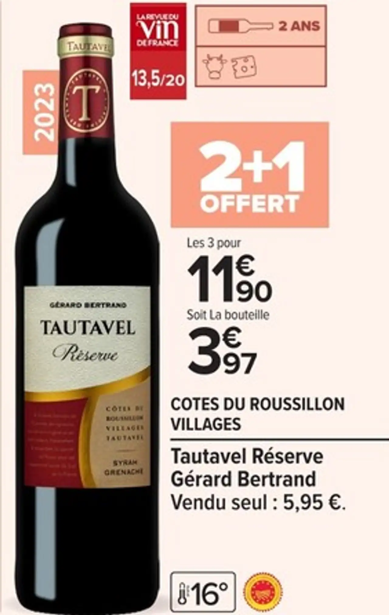 Tautavel Réserve Gérard Bertrand Cotes du Roussillon Villages