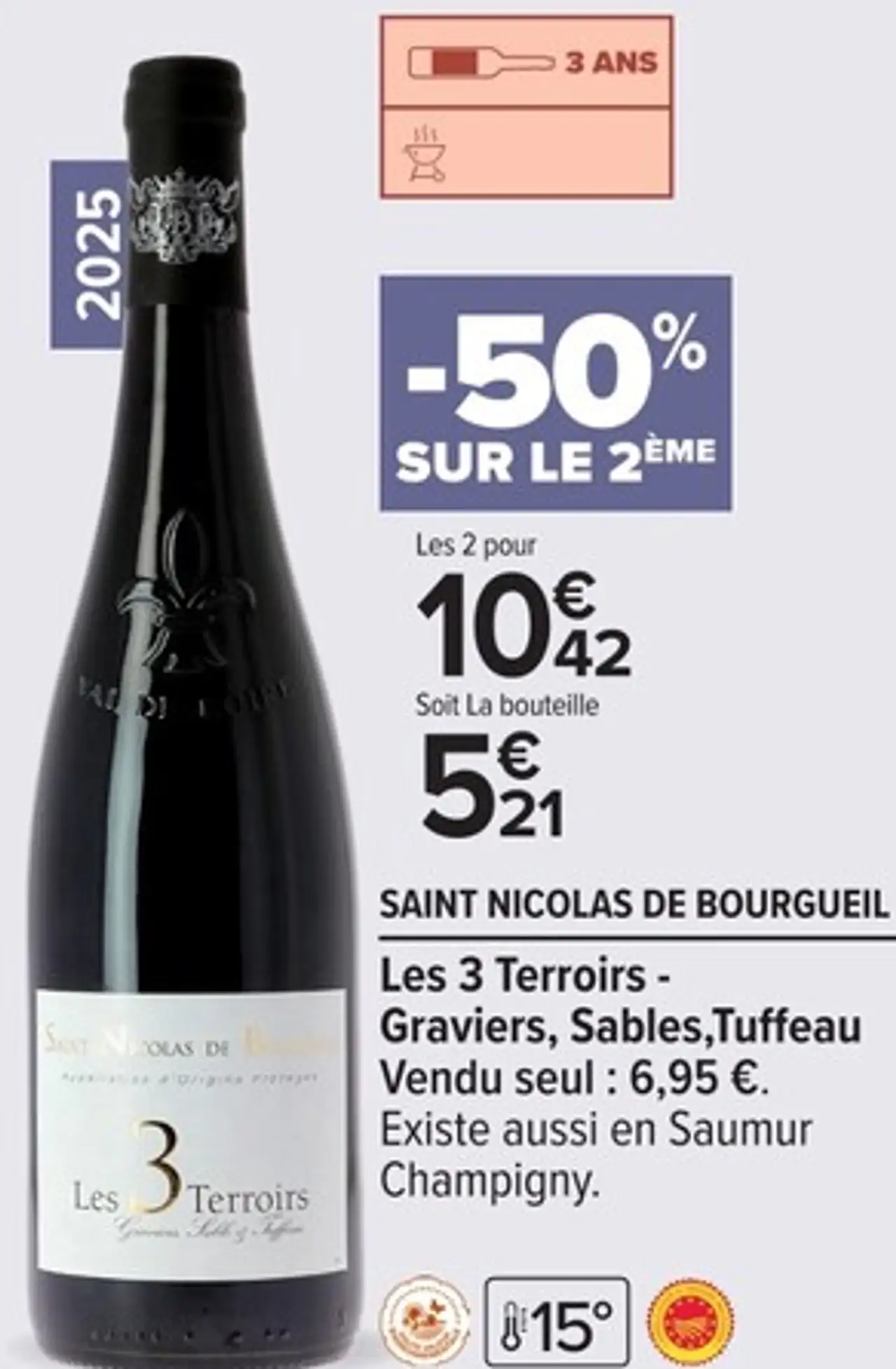 Saint Nicolas de Bourgueil Les 3 Terroirs - Graviers, Sables, Tuffeau