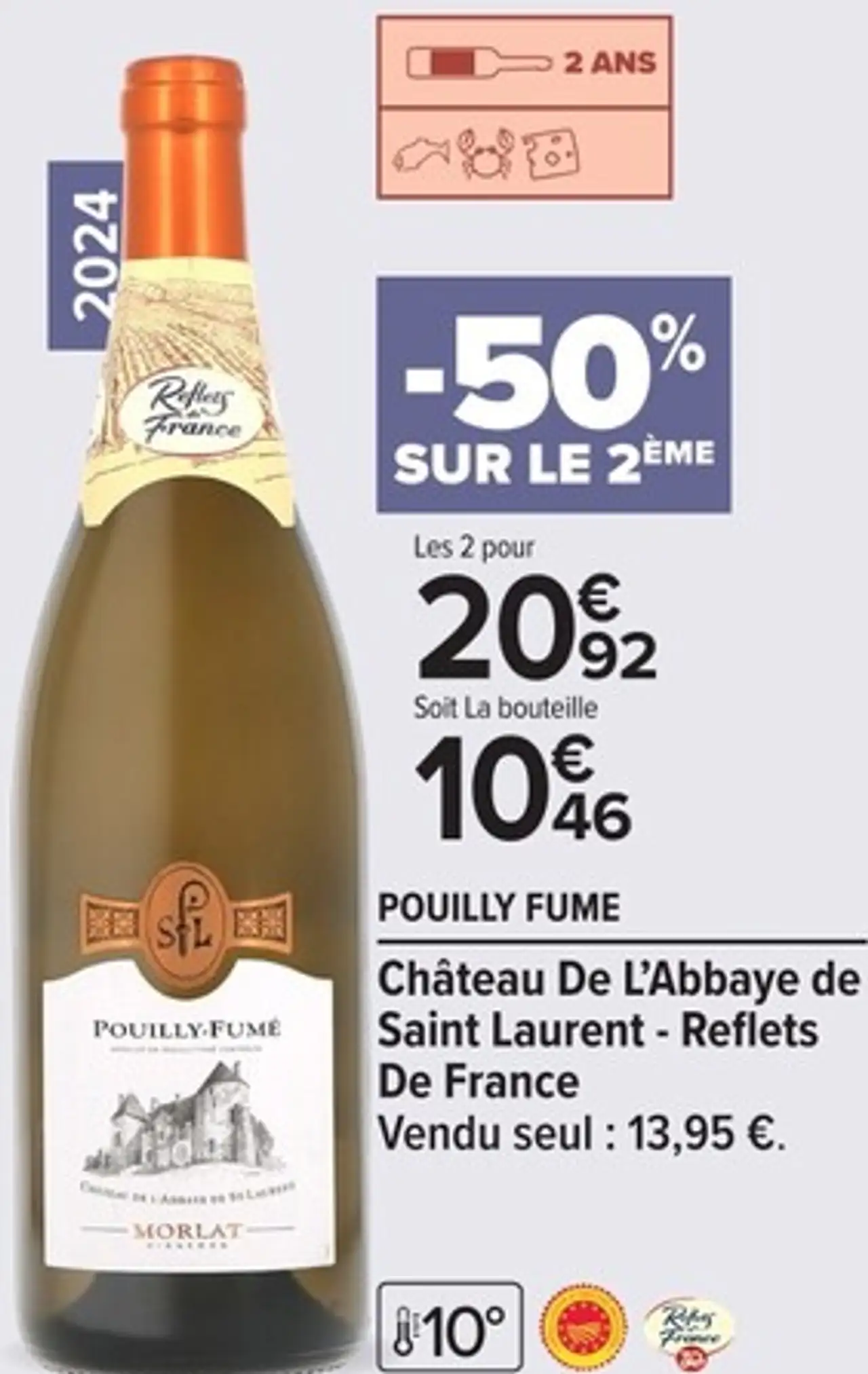 POUILLY FUME Château De L'Abbaye de Saint Laurent - Reflets De France