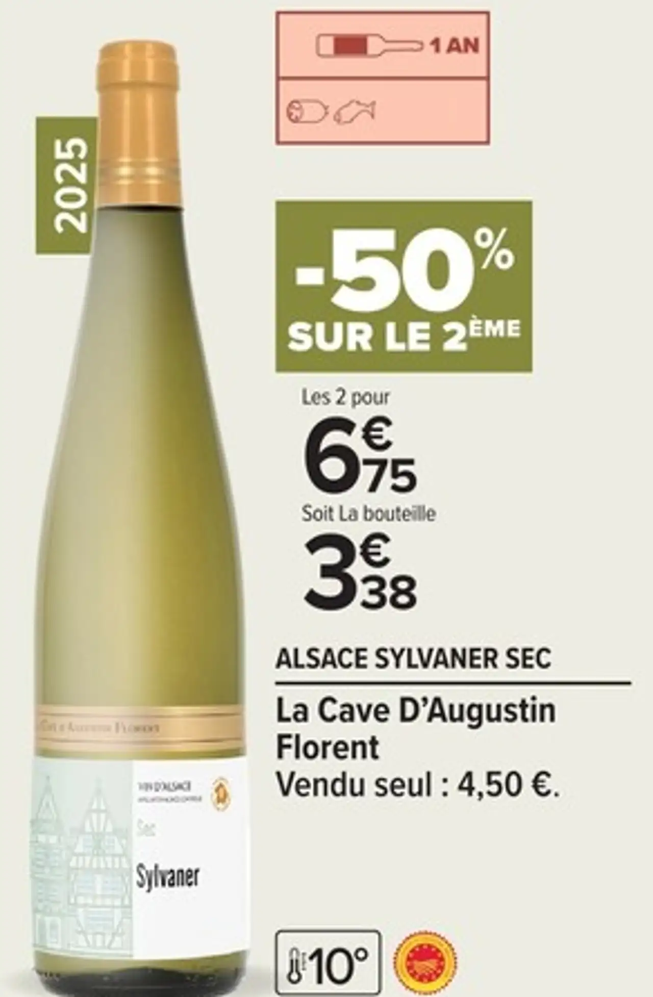 Alsace Sylvaner Sec La Cave D'Augustin Florent