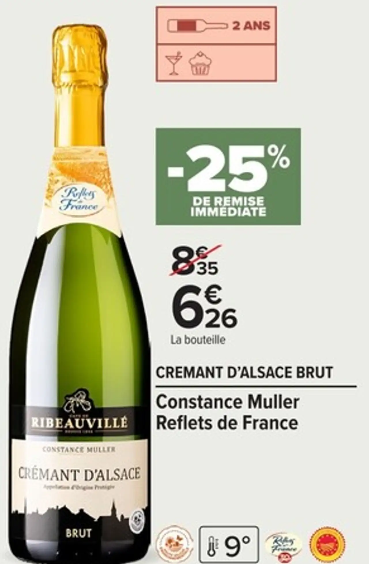 Crémant d'Alsace Brut Constance Muller Reflets de France