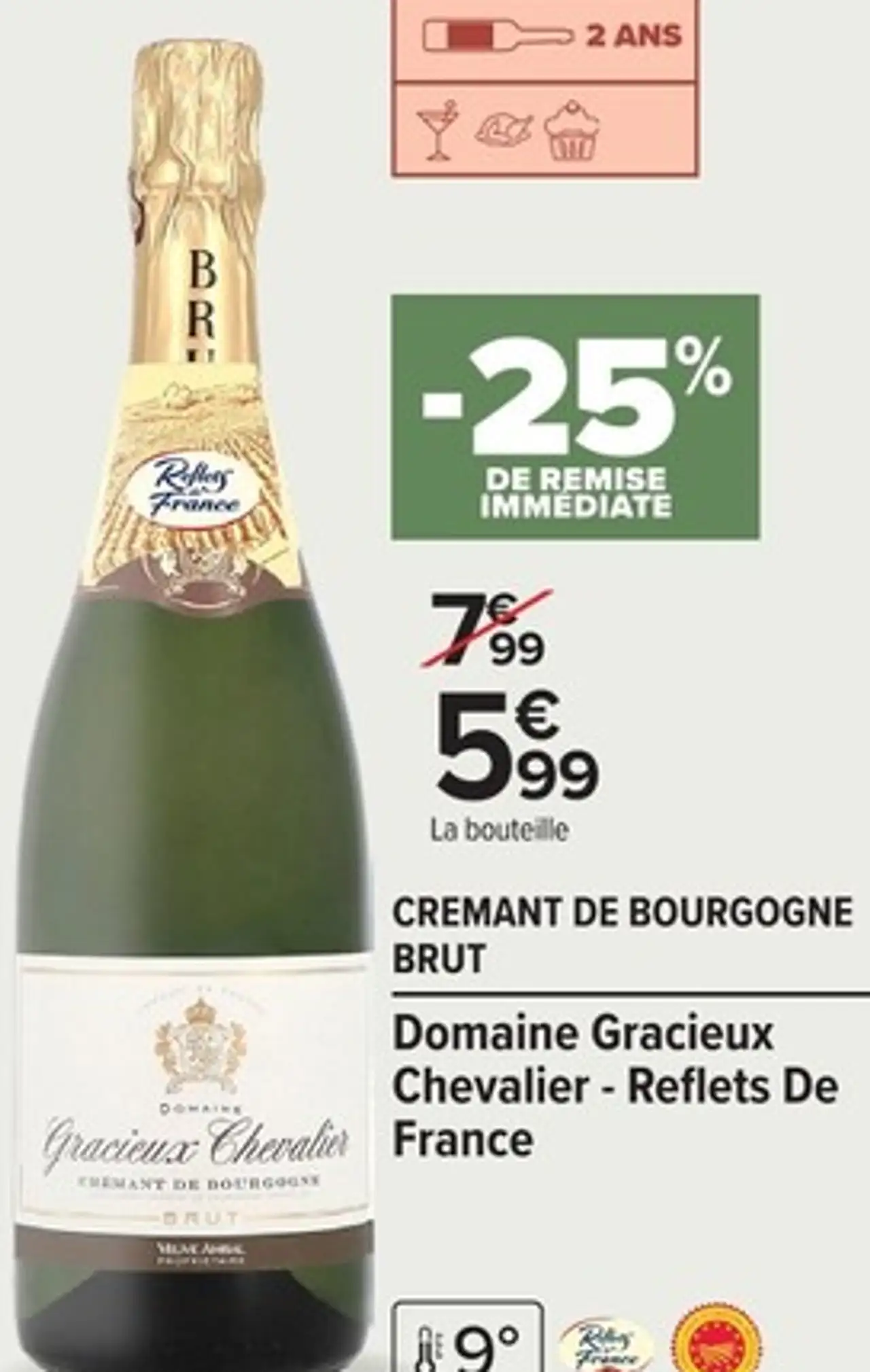 CREMANT DE BOURGOGNE BRUT Domaine Gracieux Chevalier - Reflets De France