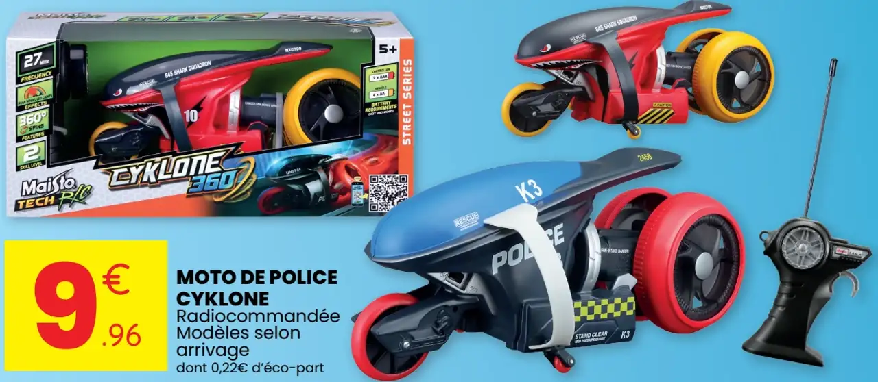 Moto de police Cyklone Maisto Tech R/C