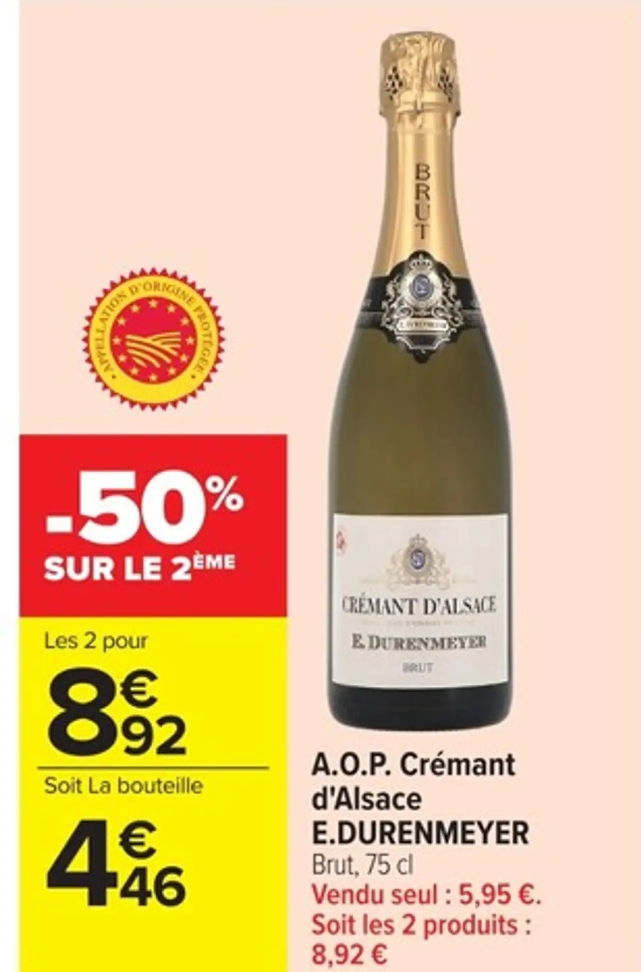 A.O.P. Crémant d'Alsace E.DURENMEYER Brut