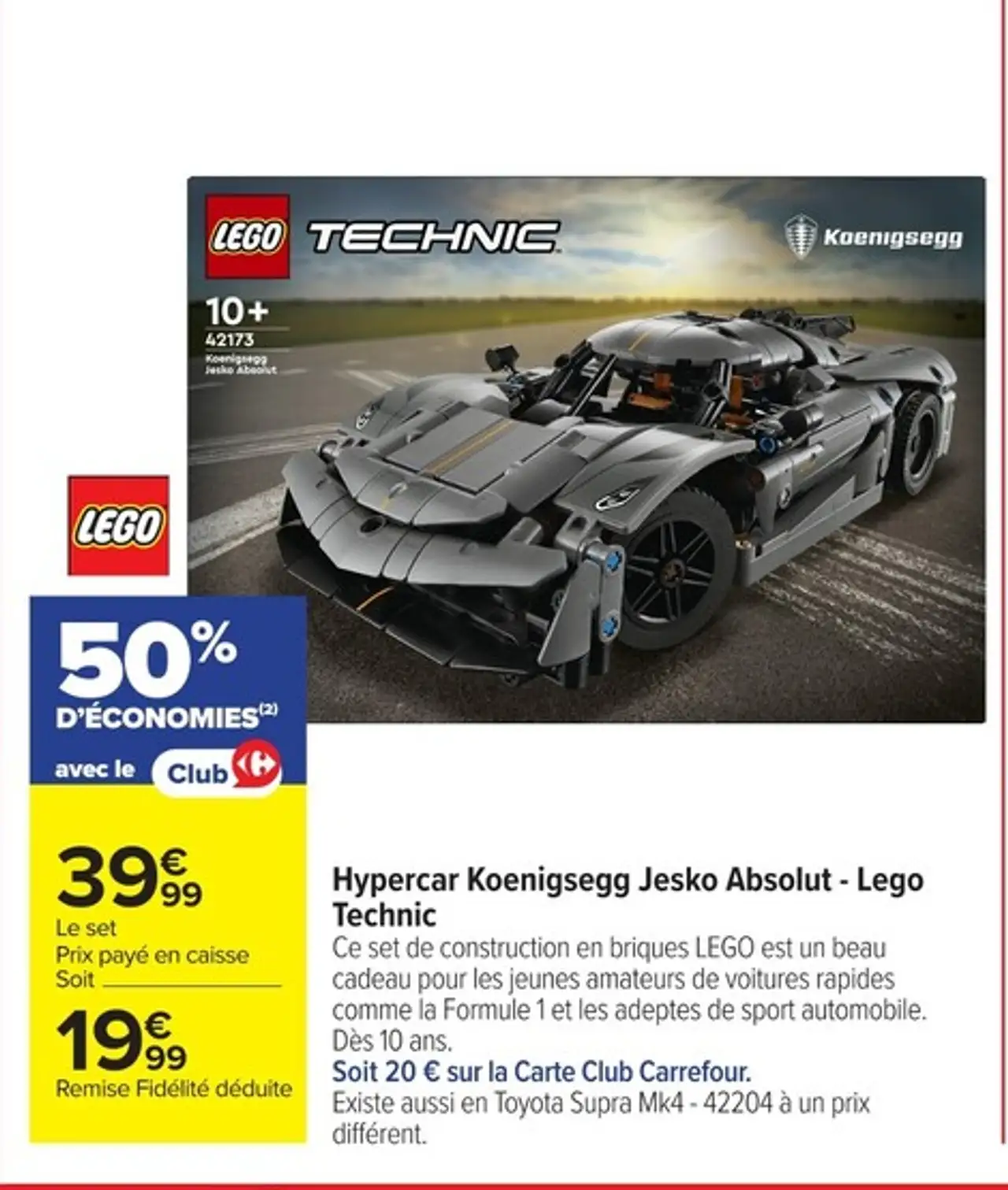 Hypercar Koenigsegg Jesko Absolut - Lego Technic