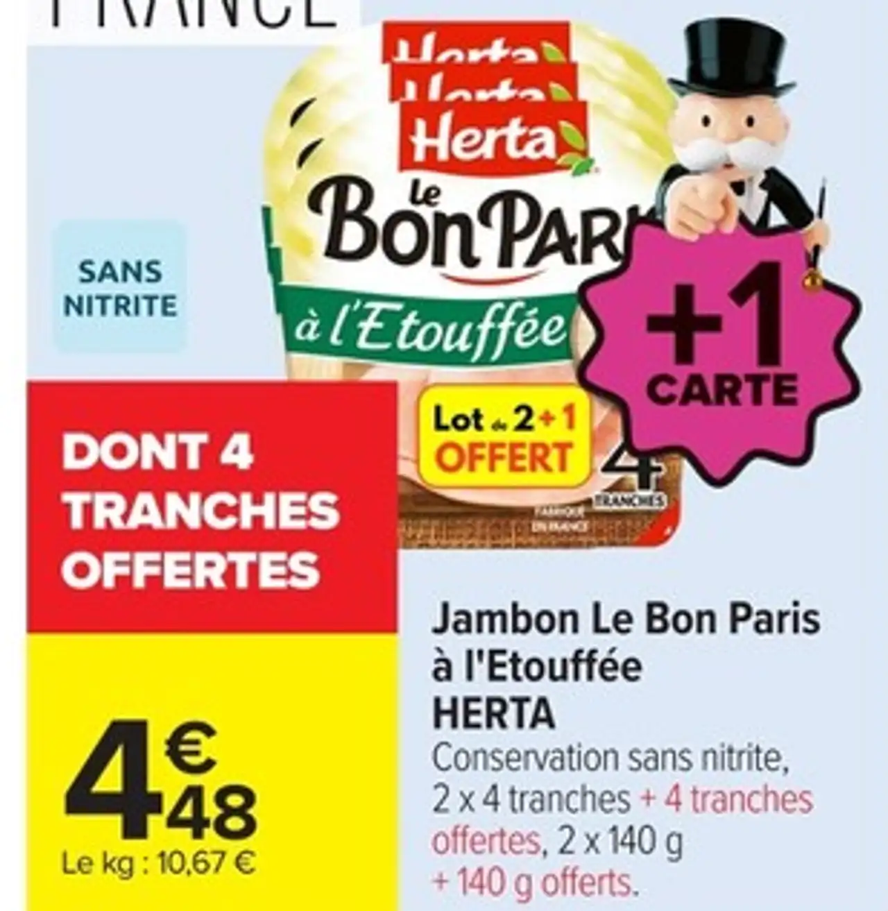 Jambon Le Bon Paris à l'Etouffée HERTA