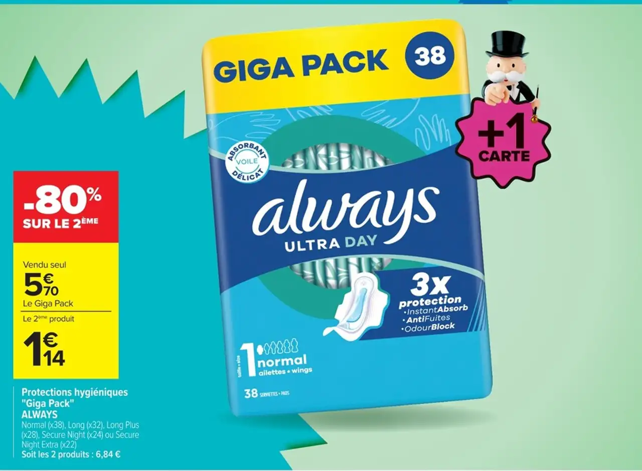 Protections hygiéniques Always Ultra Day Giga Pack
